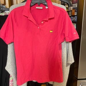 Masters Golf Polo Shirt Men XL Pink Short Augusta National Collection